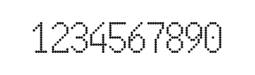 7×13数字点阵字体 ddN713AA1071