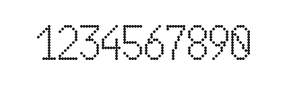 7×13数字点阵字体 ddN713AA1074