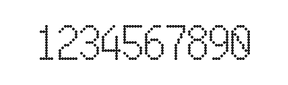 7×13数字点阵字体 ddN713AA1085