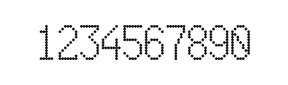 7×13数字点阵字体 ddN713AA1086