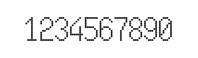 7×13数字点阵字体 ddN713AA1091