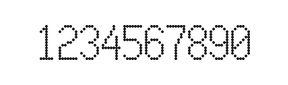 7×13数字点阵字体 ddN713AA1093