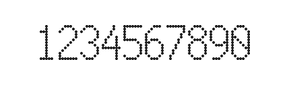 7×13数字点阵字体 ddN713AA1094