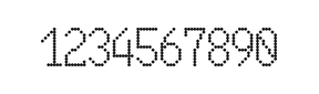 7×13数字点阵字体 ddN713AA1105