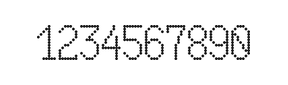 7×13数字点阵字体 ddN713AA1110
