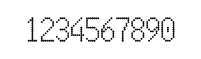 7×13数字点阵字体 ddN713AA1115