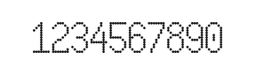 7×13数字点阵字体 ddN713AA1120