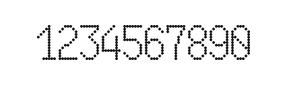 7×13数字点阵字体 ddN713AA1123