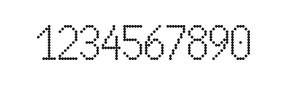 7×13数字点阵字体 ddN713AA1124