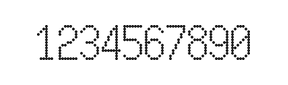 7×13数字点阵字体 ddN713AA1128