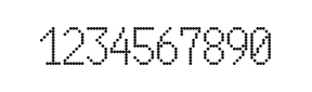 7×13数字点阵字体 ddN713AA1130