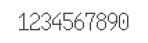 7×13数字点阵字体 ddN713AA1131
