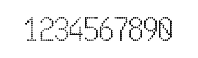 7×13数字点阵字体 ddN713AA1135