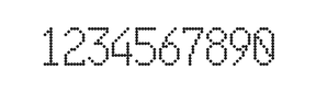 7×13数字点阵字体 ddN713AA1143