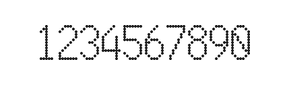 7×13数字点阵字体 ddN713AA1145