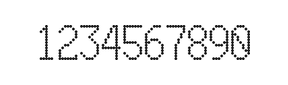 7×13数字点阵字体 ddN713AA1153