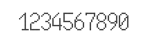 7×13数字点阵字体 ddN713AA1156