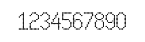 7×13数字点阵字体 ddN713AA1157