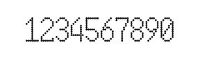 7×13数字点阵字体 ddN713AA1164