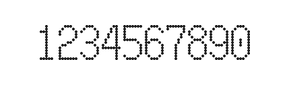 7×13数字点阵字体 ddN713AA1171