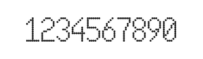 7×13数字点阵字体 ddN713AA1174