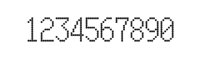7×13数字点阵字体 ddN713AA1175
