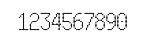 7×13数字点阵字体 ddN713AA1178