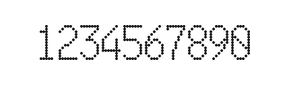 7×13数字点阵字体 ddN713AA1179