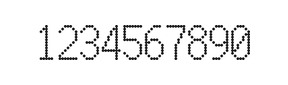 7×13数字点阵字体 ddN713AA1184