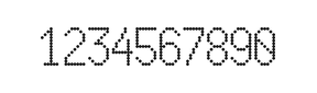 7×13数字点阵字体 ddN713AA1189