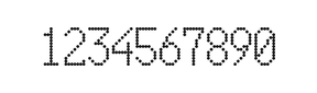 7×13数字点阵字体 ddN713AA1190