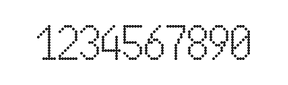 7×13数字点阵字体 ddN713AA1192