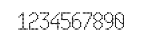 7×13数字点阵字体 ddN713AA1199