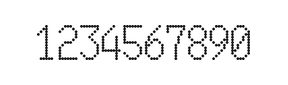 7×13数字点阵字体 ddN713AA1202
