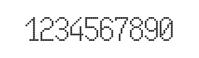7×13数字点阵字体 ddN713AA1204