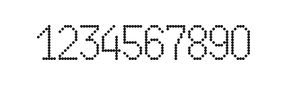 7×13数字点阵字体 ddN713AA1205