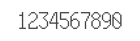 7×13数字点阵字体 ddN713AA1214