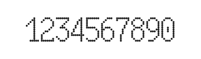 7×13数字点阵字体 ddN713AA1215