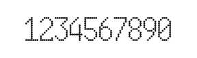 7×13数字点阵字体 ddN713AA1216