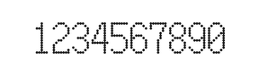7×13数字点阵字体 ddN713AA1217