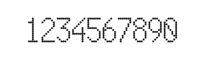 7×13数字点阵字体 ddN713AA1226