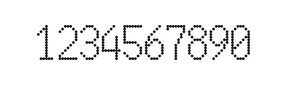 7×13数字点阵字体 ddN713AA1229