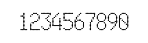 7×13数字点阵字体 ddN713AA1233