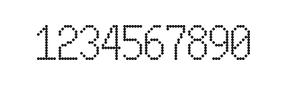 7×13数字点阵字体 ddN713AA1240