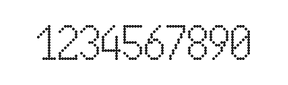 7×13数字点阵字体 ddN713AA1242