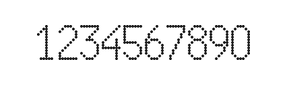7×13数字点阵字体 ddN713AA1246
