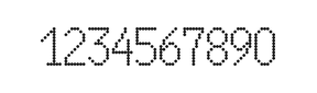 7×13数字点阵字体 ddN713AA1254