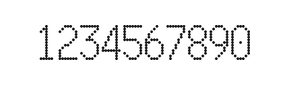 7×13数字点阵字体 ddN713AA1255