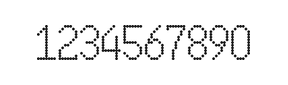 7×13数字点阵字体 ddN713AA1258