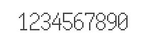 7×13数字点阵字体 ddN713AA1259